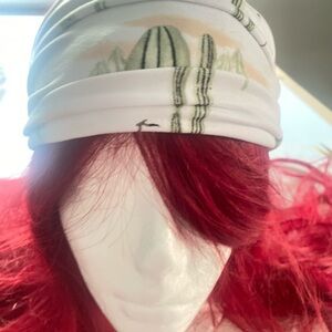 White Headband with Cactus Print